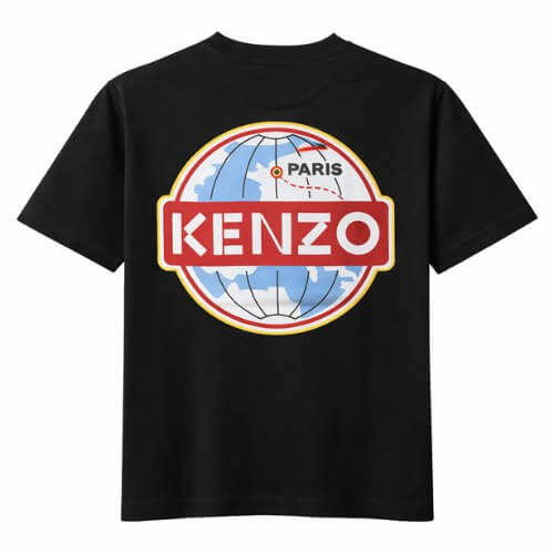 Kenzo Paris Logo Cotton T-Shirt Black