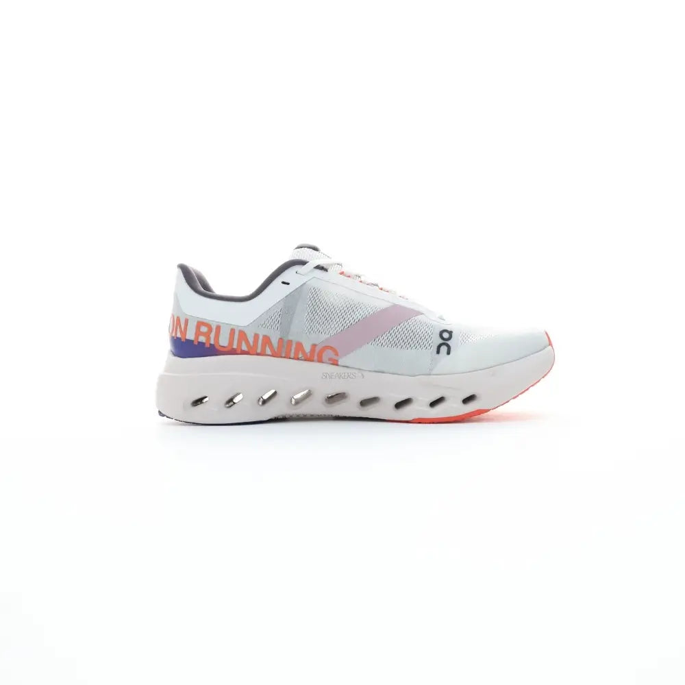 On Cloudsurfer Next white purple orange lifestyle shoe unisex