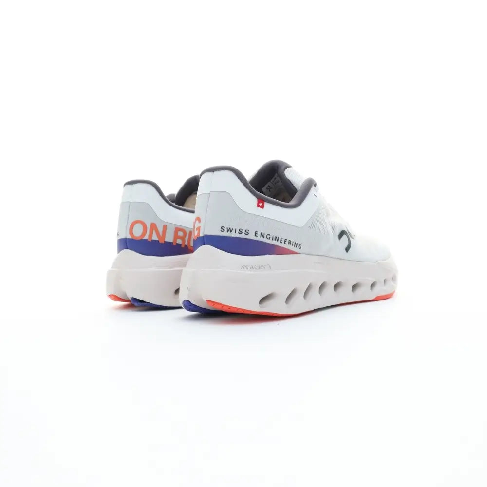 On Cloudsurfer Next white purple orange lifestyle shoe unisex