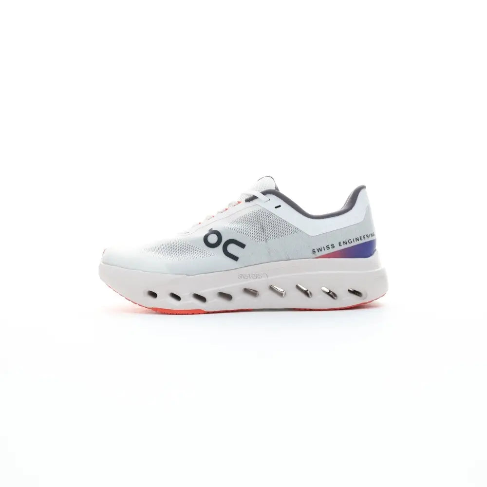 On Cloudsurfer Next white purple orange lifestyle shoe unisex