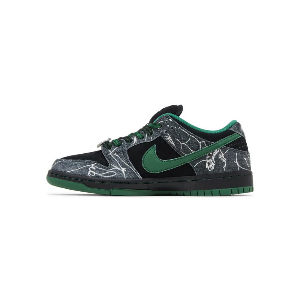 Nike SB Dunk Low There Skate Shoes Black Green