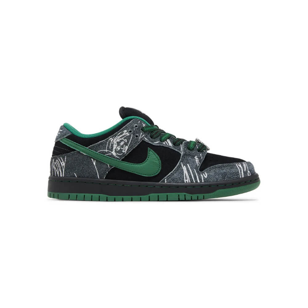 Nike SB Dunk Low There Skate Shoes Black Green