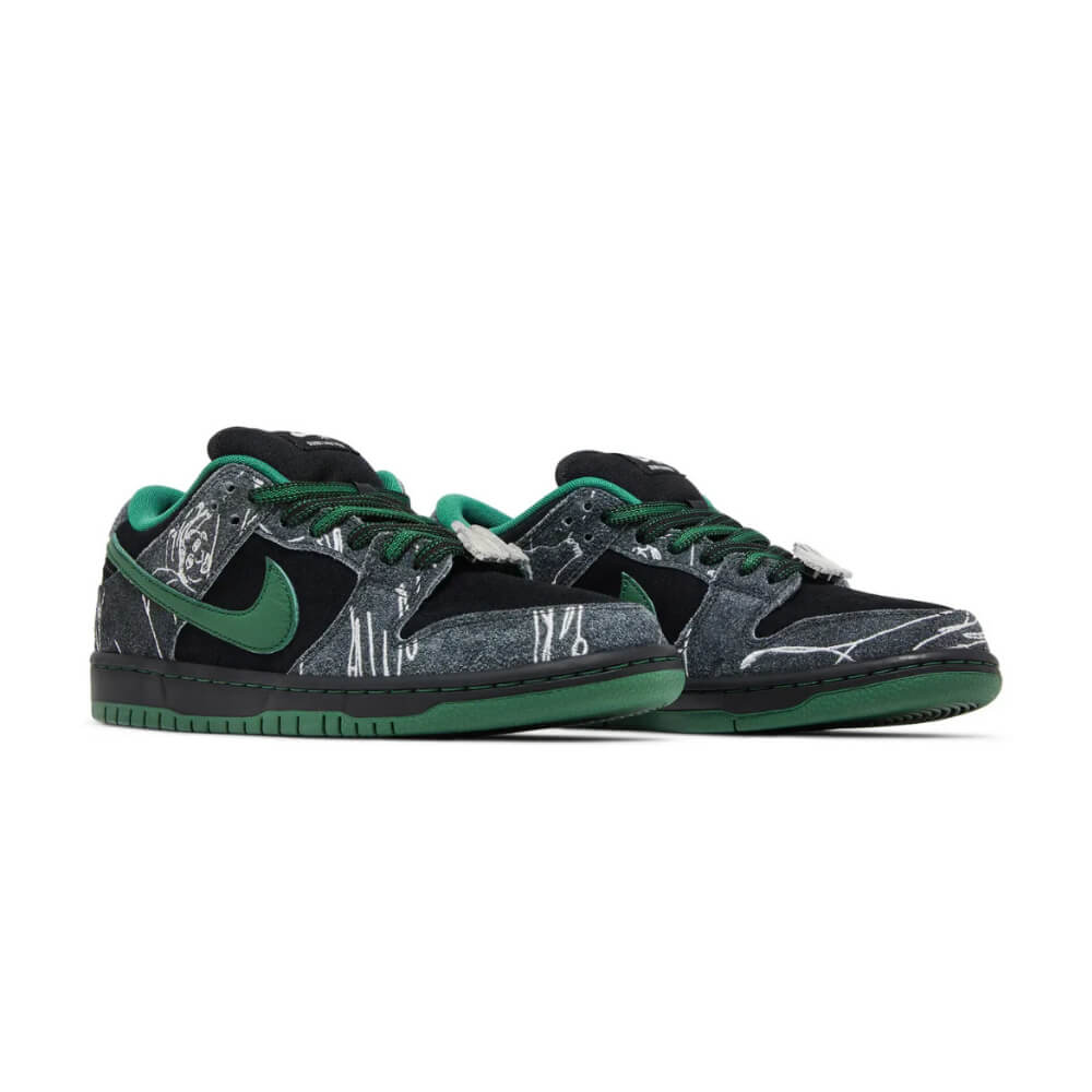 Nike SB Dunk Low There Skate Shoes Black Green