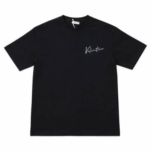 Valentino V Logo Graphic Cotton T-Shirt Black