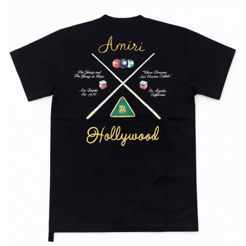 Amiri Hollywood Graphic Cotton T-Shirt Black