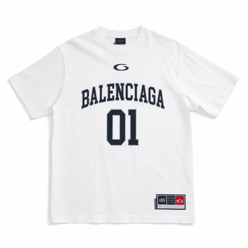Balenciaga Oversized Logo Cotton T-Shirt White