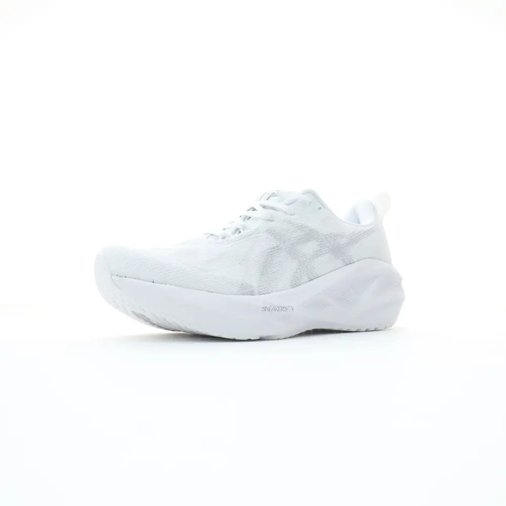 Asics Novablast 5 running shoe unisex white glacier grey