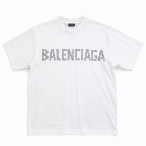 Balenciaga Logo Cotton T-Shirt White
