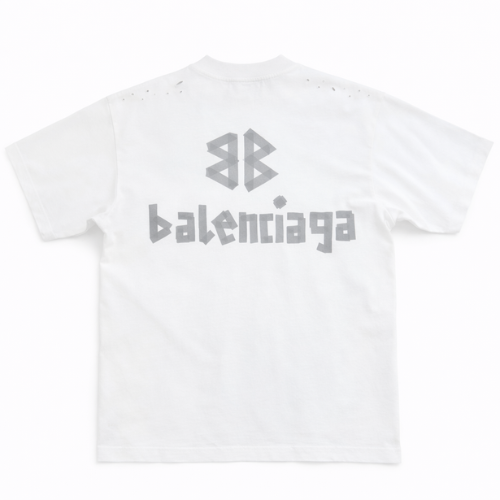 Balenciaga Logo Cotton T-Shirt White