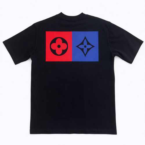 Louis Vuitton Graphic Cotton T-Shirt Black