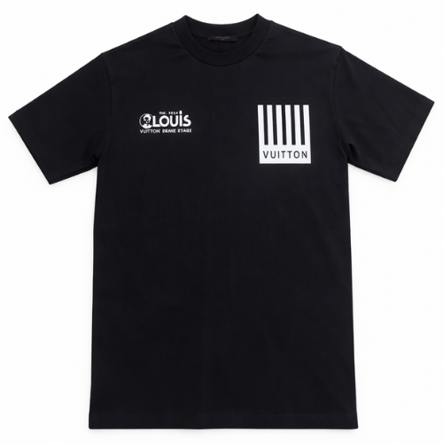 Louis Vuitton Graphic Cotton T-Shirt Black
