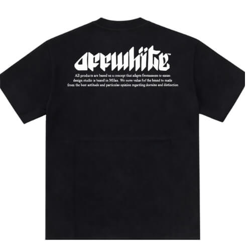 Off-White Graphic Patch Cotton T-Shirt Black