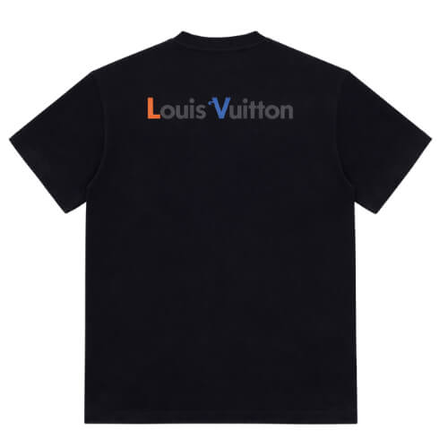 Louis Vuitton Gradient Logo Cotton T-Shirt Black