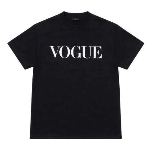 Balenciaga x Vogue Logo Cotton T-Shirt Black