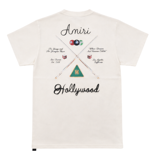 Amiri Hollywood Graphic Cotton T-Shirt White