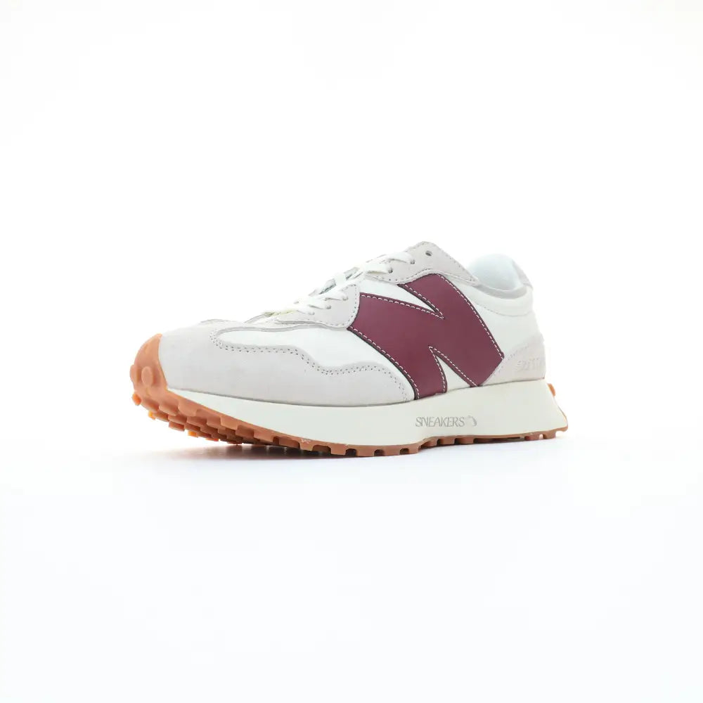 New Balance 327 White Burgundy Gum