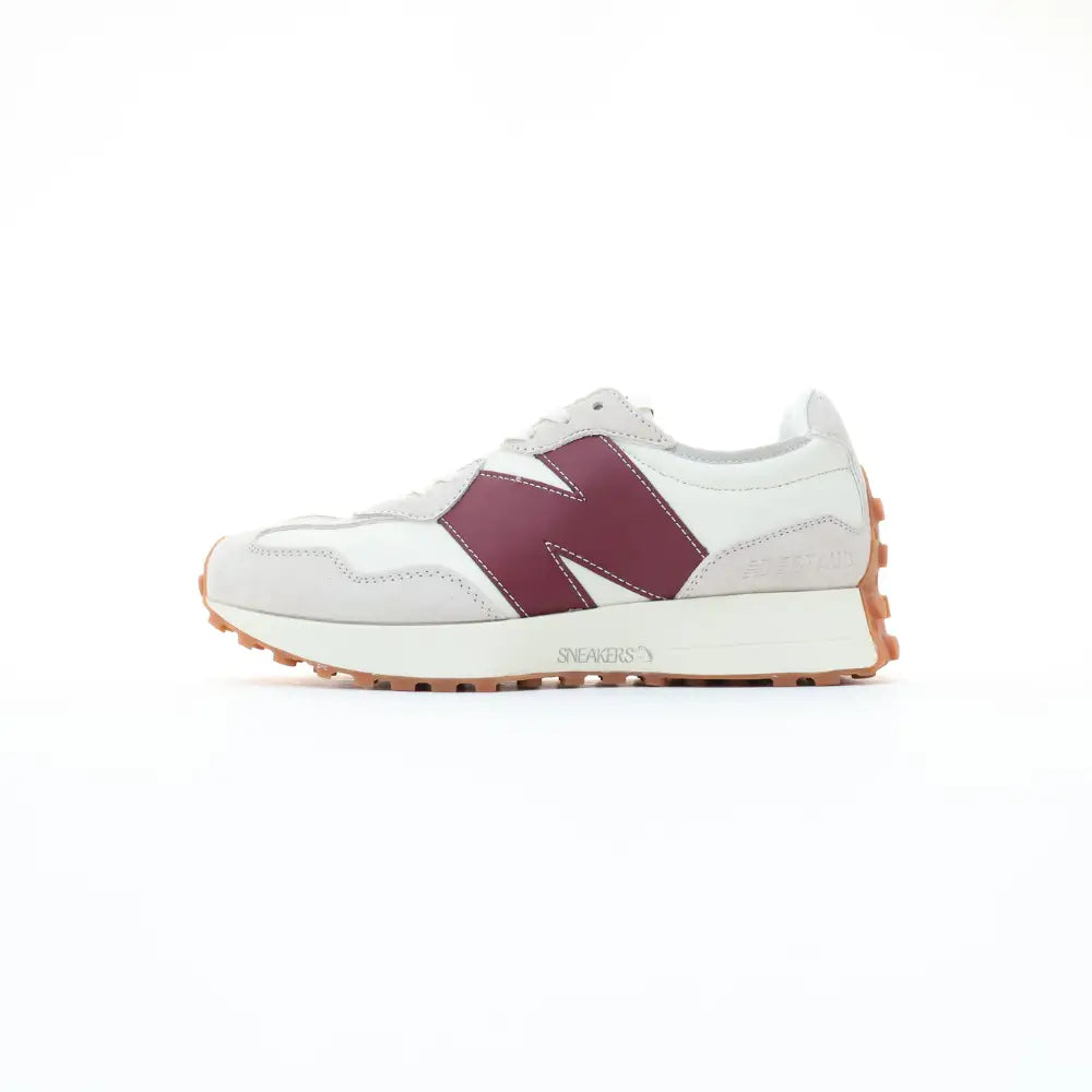 New Balance 327 White Burgundy Gum