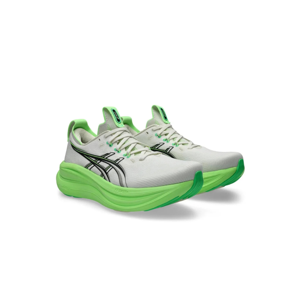 ASICS GEL-NIMBUS 28 Cream Black Neon Green