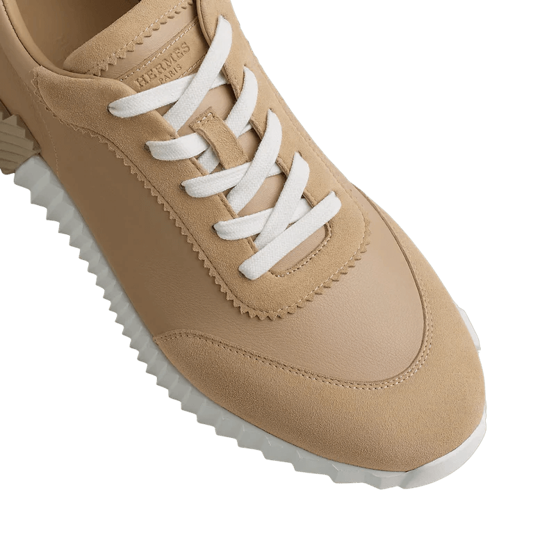 Hermès Trail Leather Sneakers Beige Blanc