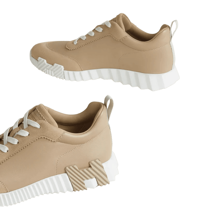 Hermès Trail Leather Sneakers Beige Blanc