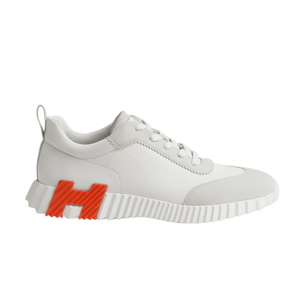 Hermès Trail Leather Sneakers White Orange H