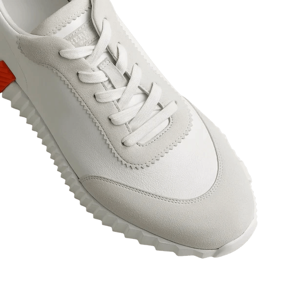Hermès Trail Leather Sneakers White Orange H