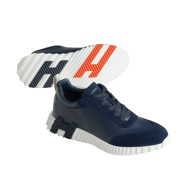 Hermès Trail Leather Sneakers Navy Blue