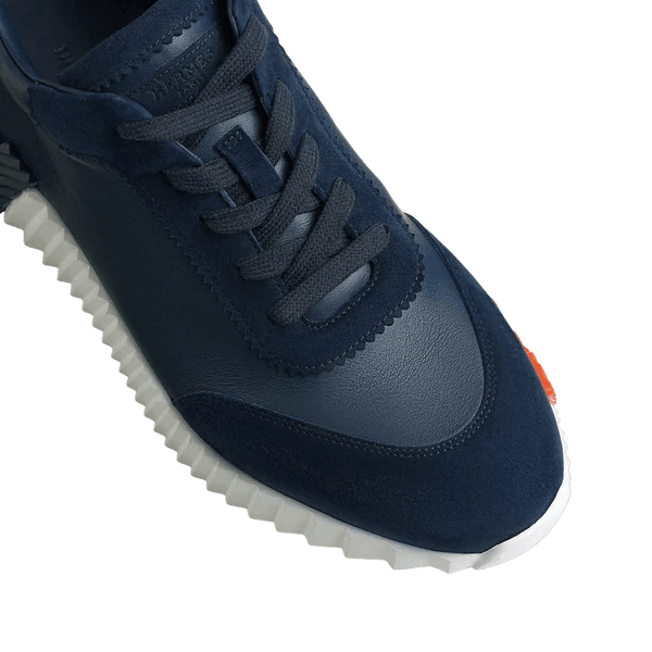Hermès Trail Leather Sneakers Navy Blue