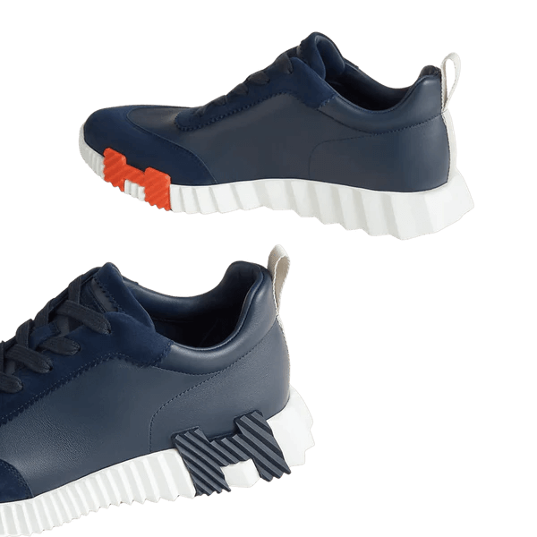 Hermès Trail Leather Sneakers Navy Blue